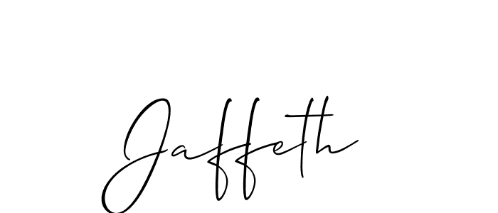 Create a beautiful signature design for name Jaffeth. With this signature (Allison_Script) fonts, you can make a handwritten signature for free. Jaffeth signature style 2 images and pictures png