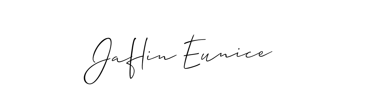 How to make Jaflin Eunice signature? Allison_Script is a professional autograph style. Create handwritten signature for Jaflin Eunice name. Jaflin Eunice signature style 2 images and pictures png