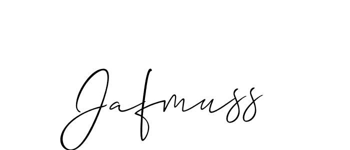 How to make Jafmuss name signature. Use Allison_Script style for creating short signs online. This is the latest handwritten sign. Jafmuss signature style 2 images and pictures png