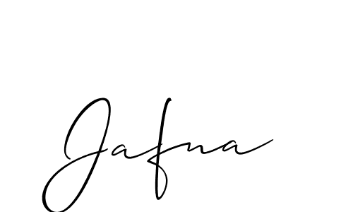 Create a beautiful signature design for name Jafna. With this signature (Allison_Script) fonts, you can make a handwritten signature for free. Jafna signature style 2 images and pictures png