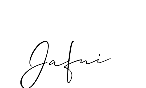 How to make Jafni name signature. Use Allison_Script style for creating short signs online. This is the latest handwritten sign. Jafni signature style 2 images and pictures png