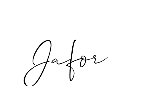 How to make Jafor name signature. Use Allison_Script style for creating short signs online. This is the latest handwritten sign. Jafor signature style 2 images and pictures png