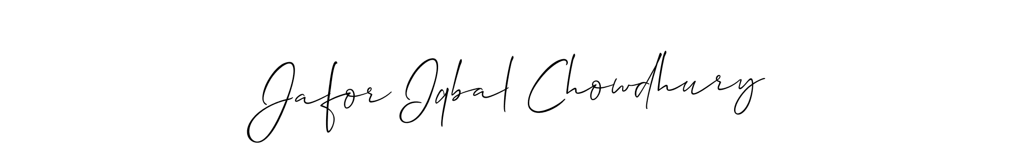 Create a beautiful signature design for name Jafor Iqbal Chowdhury. With this signature (Allison_Script) fonts, you can make a handwritten signature for free. Jafor Iqbal Chowdhury signature style 2 images and pictures png