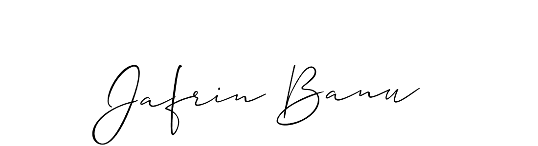 Design your own signature with our free online signature maker. With this signature software, you can create a handwritten (Allison_Script) signature for name Jafrin Banu. Jafrin Banu signature style 2 images and pictures png