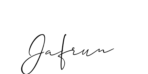 You should practise on your own different ways (Allison_Script) to write your name (Jafrun) in signature. don't let someone else do it for you. Jafrun signature style 2 images and pictures png