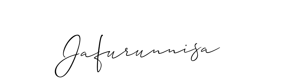 How to make Jafurunnisa name signature. Use Allison_Script style for creating short signs online. This is the latest handwritten sign. Jafurunnisa signature style 2 images and pictures png