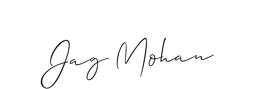 Design your own signature with our free online signature maker. With this signature software, you can create a handwritten (Allison_Script) signature for name Jag Mohan. Jag Mohan signature style 2 images and pictures png