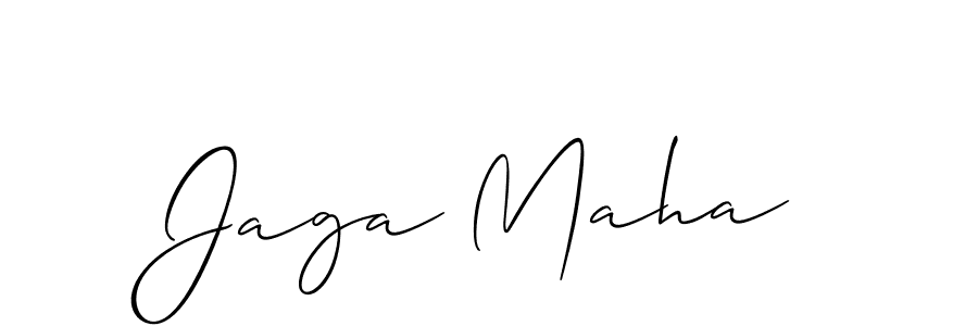 Similarly Allison_Script is the best handwritten signature design. Signature creator online .You can use it as an online autograph creator for name Jaga Maha. Jaga Maha signature style 2 images and pictures png