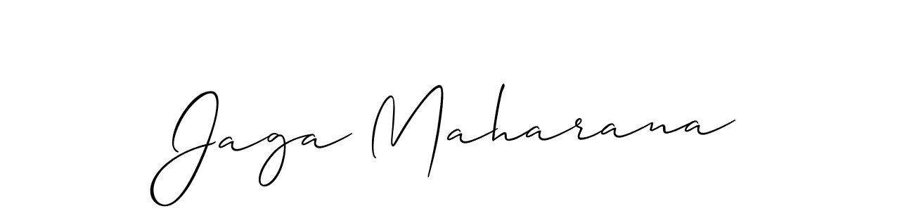 Use a signature maker to create a handwritten signature online. With this signature software, you can design (Allison_Script) your own signature for name Jaga Maharana. Jaga Maharana signature style 2 images and pictures png