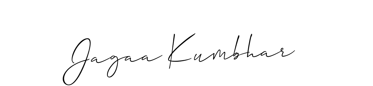 How to make Jagaa Kumbhar signature? Allison_Script is a professional autograph style. Create handwritten signature for Jagaa Kumbhar name. Jagaa Kumbhar signature style 2 images and pictures png