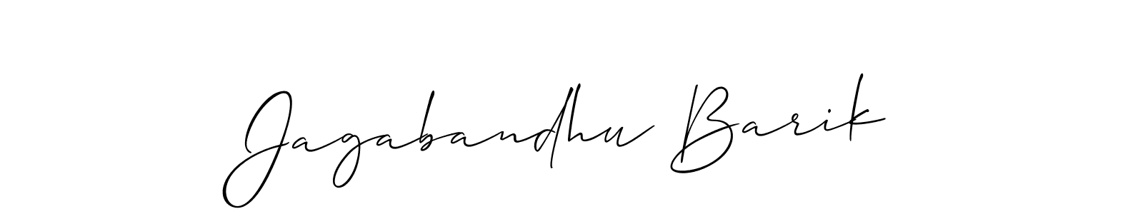 Use a signature maker to create a handwritten signature online. With this signature software, you can design (Allison_Script) your own signature for name Jagabandhu Barik. Jagabandhu Barik signature style 2 images and pictures png