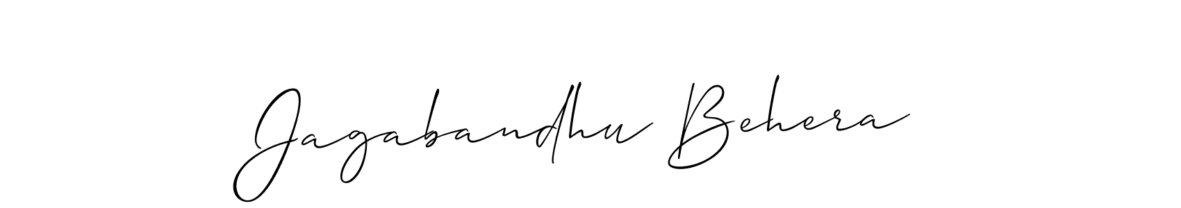 Also You can easily find your signature by using the search form. We will create Jagabandhu Behera name handwritten signature images for you free of cost using Allison_Script sign style. Jagabandhu Behera signature style 2 images and pictures png