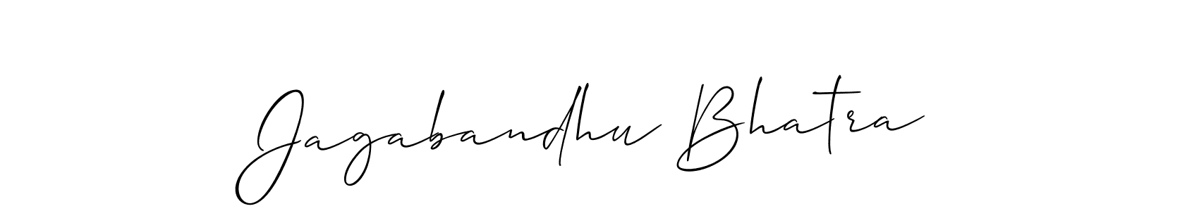 How to make Jagabandhu Bhatra name signature. Use Allison_Script style for creating short signs online. This is the latest handwritten sign. Jagabandhu Bhatra signature style 2 images and pictures png
