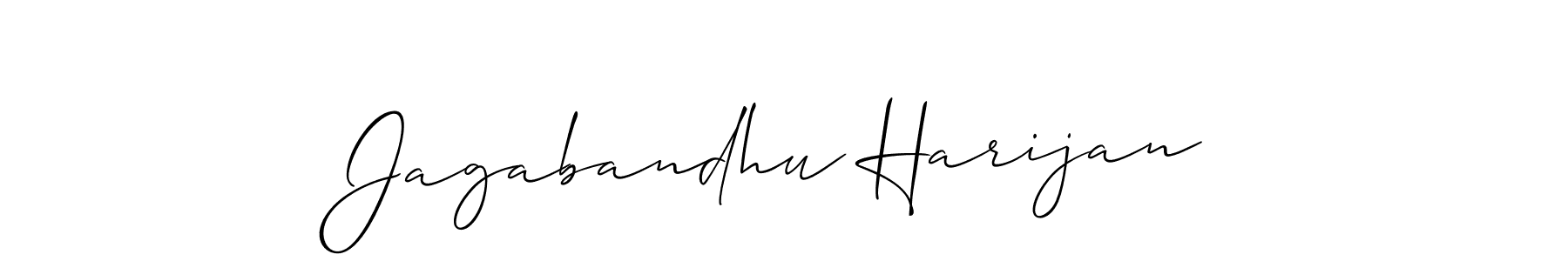 Allison_Script is a professional signature style that is perfect for those who want to add a touch of class to their signature. It is also a great choice for those who want to make their signature more unique. Get Jagabandhu Harijan name to fancy signature for free. Jagabandhu Harijan signature style 2 images and pictures png