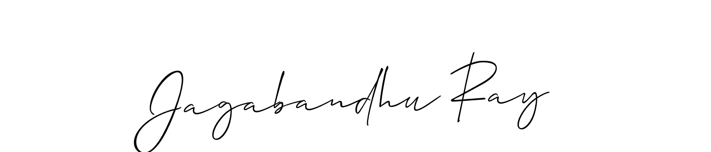 if you are searching for the best signature style for your name Jagabandhu Ray. so please give up your signature search. here we have designed multiple signature styles  using Allison_Script. Jagabandhu Ray signature style 2 images and pictures png