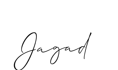 Design your own signature with our free online signature maker. With this signature software, you can create a handwritten (Allison_Script) signature for name Jagad. Jagad signature style 2 images and pictures png