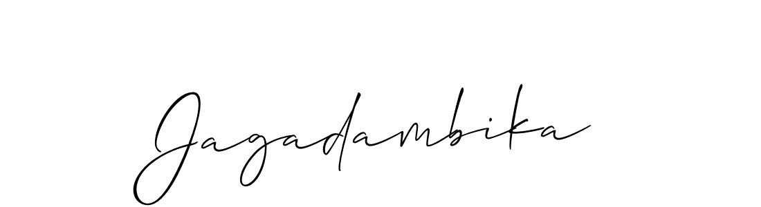 It looks lik you need a new signature style for name Jagadambika. Design unique handwritten (Allison_Script) signature with our free signature maker in just a few clicks. Jagadambika signature style 2 images and pictures png