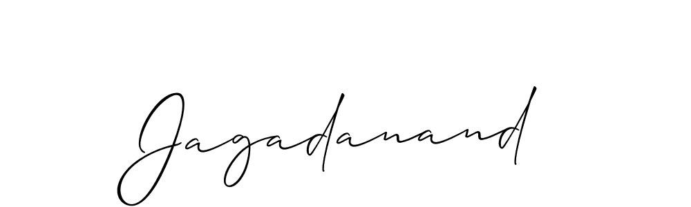 Design your own signature with our free online signature maker. With this signature software, you can create a handwritten (Allison_Script) signature for name Jagadanand. Jagadanand signature style 2 images and pictures png