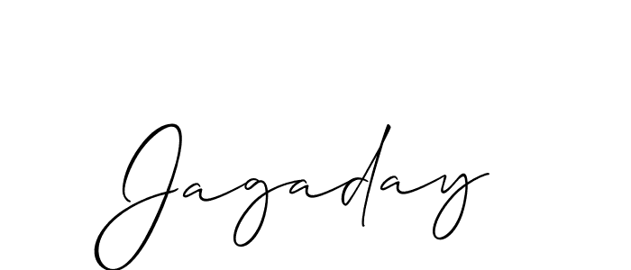 Design your own signature with our free online signature maker. With this signature software, you can create a handwritten (Allison_Script) signature for name Jagaday. Jagaday signature style 2 images and pictures png