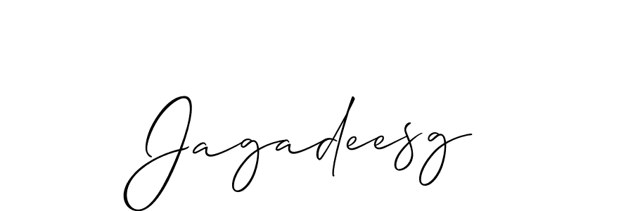 Jagadeesg stylish signature style. Best Handwritten Sign (Allison_Script) for my name. Handwritten Signature Collection Ideas for my name Jagadeesg. Jagadeesg signature style 2 images and pictures png