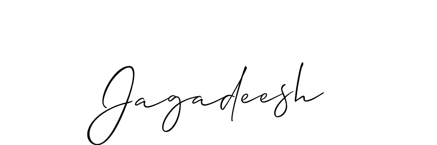 How to make Jagadeesh signature? Allison_Script is a professional autograph style. Create handwritten signature for Jagadeesh name. Jagadeesh signature style 2 images and pictures png