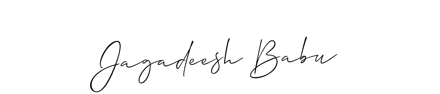 This is the best signature style for the Jagadeesh Babu name. Also you like these signature font (Allison_Script). Mix name signature. Jagadeesh Babu signature style 2 images and pictures png