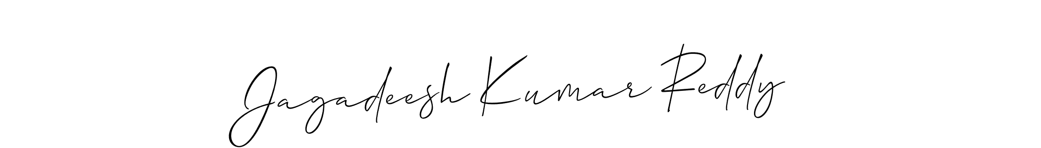 The best way (Allison_Script) to make a short signature is to pick only two or three words in your name. The name Jagadeesh Kumar Reddy include a total of six letters. For converting this name. Jagadeesh Kumar Reddy signature style 2 images and pictures png