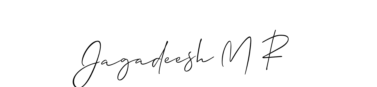 How to Draw Jagadeesh M R signature style? Allison_Script is a latest design signature styles for name Jagadeesh M R. Jagadeesh M R signature style 2 images and pictures png