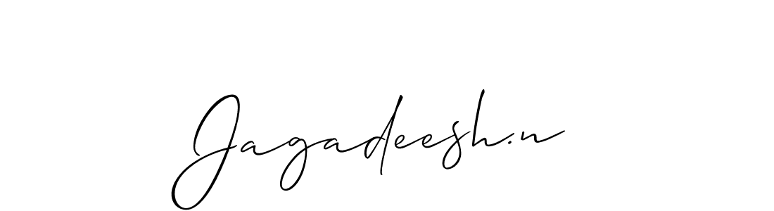 How to make Jagadeesh.n name signature. Use Allison_Script style for creating short signs online. This is the latest handwritten sign. Jagadeesh.n signature style 2 images and pictures png