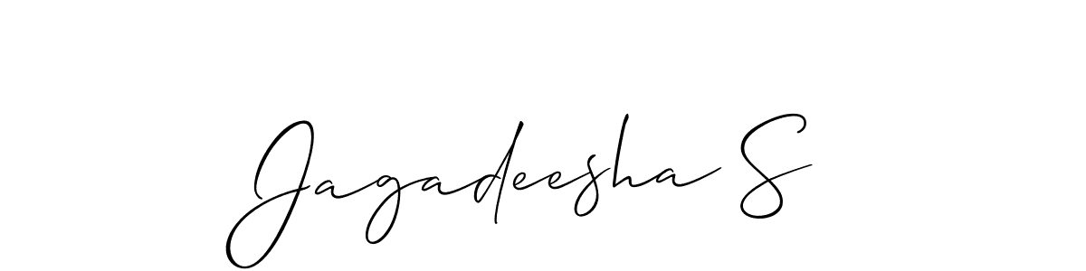 You can use this online signature creator to create a handwritten signature for the name Jagadeesha S. This is the best online autograph maker. Jagadeesha S signature style 2 images and pictures png