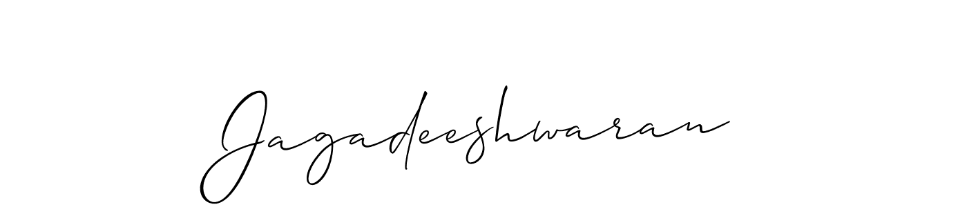 How to make Jagadeeshwaran name signature. Use Allison_Script style for creating short signs online. This is the latest handwritten sign. Jagadeeshwaran signature style 2 images and pictures png