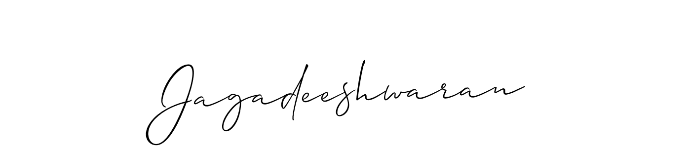 How to make Jagadeeshwaran name signature. Use Allison_Script style for creating short signs online. This is the latest handwritten sign. Jagadeeshwaran signature style 2 images and pictures png