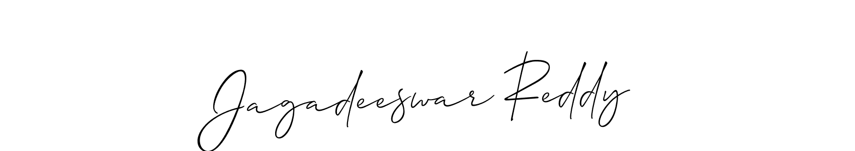 It looks lik you need a new signature style for name Jagadeeswar Reddy. Design unique handwritten (Allison_Script) signature with our free signature maker in just a few clicks. Jagadeeswar Reddy signature style 2 images and pictures png
