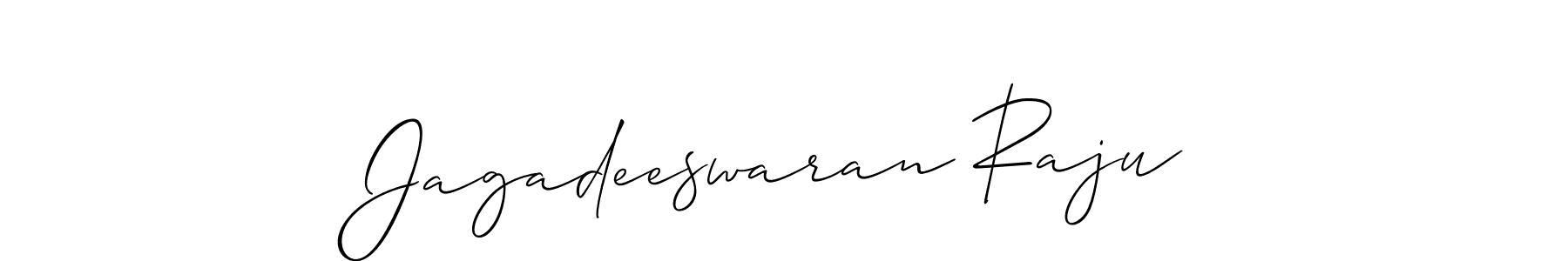 How to make Jagadeeswaran Raju signature? Allison_Script is a professional autograph style. Create handwritten signature for Jagadeeswaran Raju name. Jagadeeswaran Raju signature style 2 images and pictures png