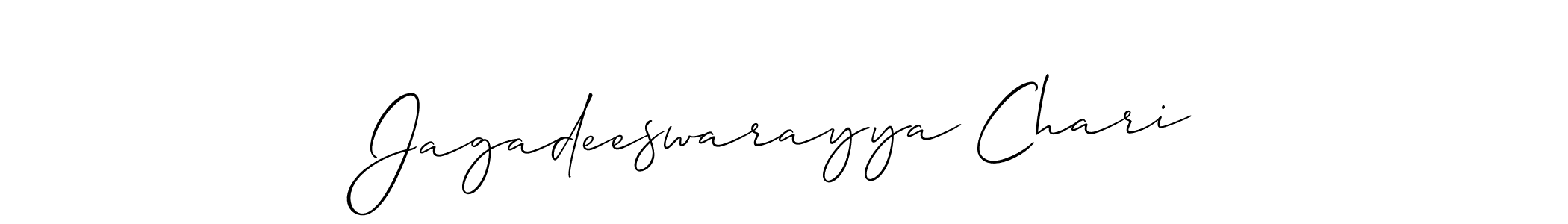 How to make Jagadeeswarayya Chari signature? Allison_Script is a professional autograph style. Create handwritten signature for Jagadeeswarayya Chari name. Jagadeeswarayya Chari signature style 2 images and pictures png