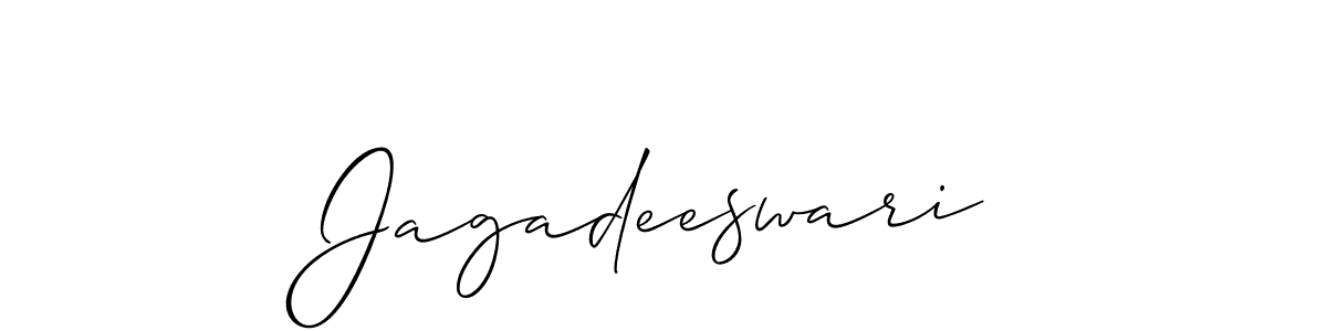 Design your own signature with our free online signature maker. With this signature software, you can create a handwritten (Allison_Script) signature for name Jagadeeswari. Jagadeeswari signature style 2 images and pictures png