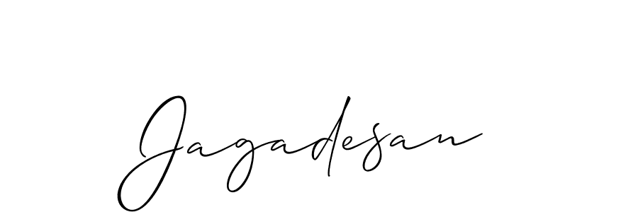 Design your own signature with our free online signature maker. With this signature software, you can create a handwritten (Allison_Script) signature for name Jagadesan. Jagadesan signature style 2 images and pictures png