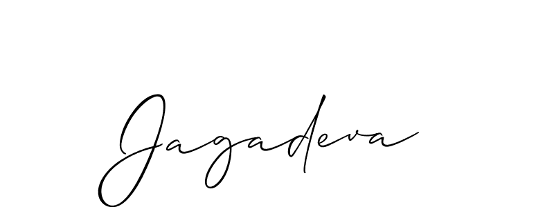 How to make Jagadeva signature? Allison_Script is a professional autograph style. Create handwritten signature for Jagadeva name. Jagadeva signature style 2 images and pictures png