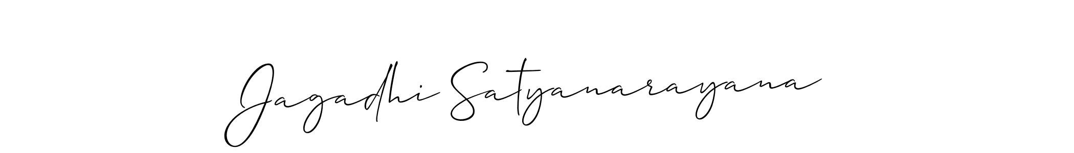 It looks lik you need a new signature style for name Jagadhi Satyanarayana. Design unique handwritten (Allison_Script) signature with our free signature maker in just a few clicks. Jagadhi Satyanarayana signature style 2 images and pictures png