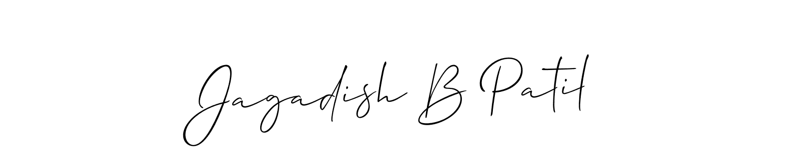 How to make Jagadish B Patil signature? Allison_Script is a professional autograph style. Create handwritten signature for Jagadish B Patil name. Jagadish B Patil signature style 2 images and pictures png