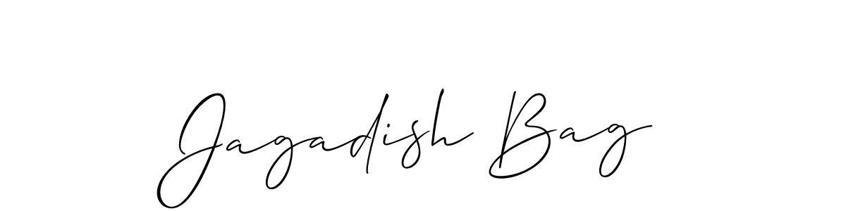 You should practise on your own different ways (Allison_Script) to write your name (Jagadish Bag) in signature. don't let someone else do it for you. Jagadish Bag signature style 2 images and pictures png