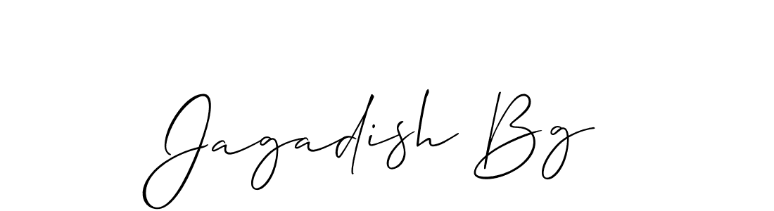 if you are searching for the best signature style for your name Jagadish Bg. so please give up your signature search. here we have designed multiple signature styles  using Allison_Script. Jagadish Bg signature style 2 images and pictures png