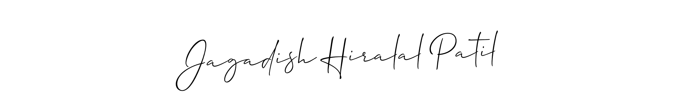 Create a beautiful signature design for name Jagadish Hiralal Patil. With this signature (Allison_Script) fonts, you can make a handwritten signature for free. Jagadish Hiralal Patil signature style 2 images and pictures png