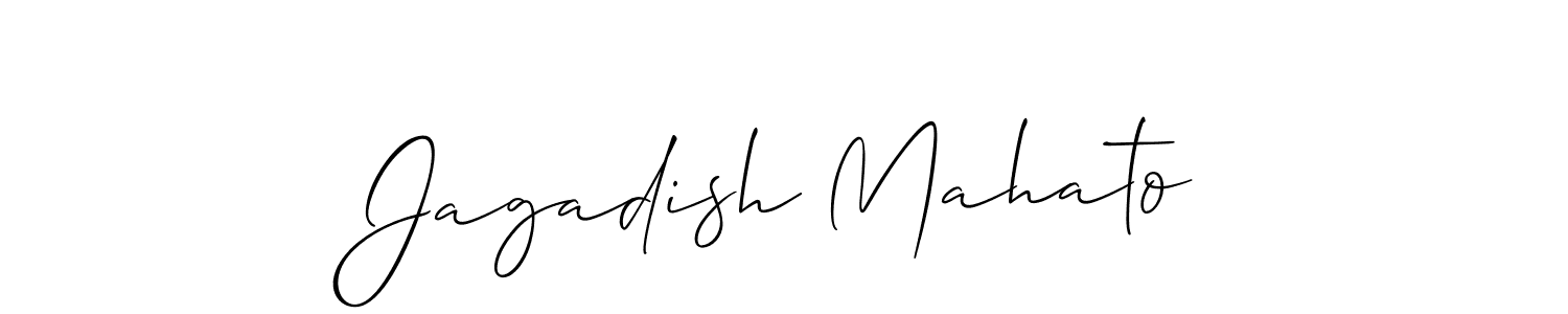 This is the best signature style for the Jagadish Mahato name. Also you like these signature font (Allison_Script). Mix name signature. Jagadish Mahato signature style 2 images and pictures png