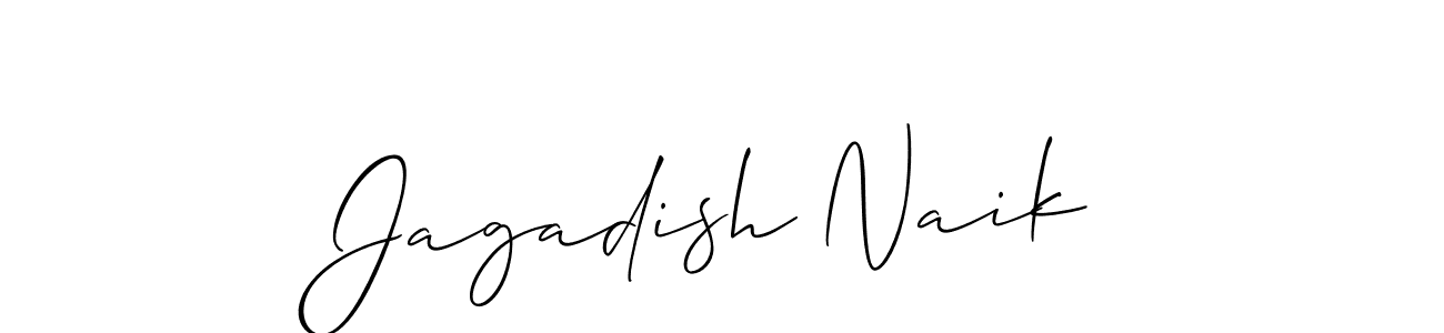 Allison_Script is a professional signature style that is perfect for those who want to add a touch of class to their signature. It is also a great choice for those who want to make their signature more unique. Get Jagadish Naik name to fancy signature for free. Jagadish Naik signature style 2 images and pictures png