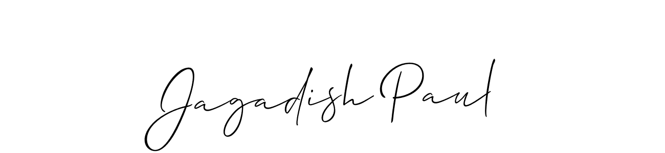 Use a signature maker to create a handwritten signature online. With this signature software, you can design (Allison_Script) your own signature for name Jagadish Paul. Jagadish Paul signature style 2 images and pictures png