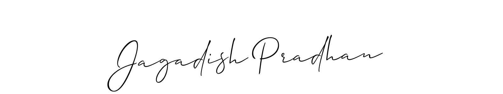 You should practise on your own different ways (Allison_Script) to write your name (Jagadish Pradhan) in signature. don't let someone else do it for you. Jagadish Pradhan signature style 2 images and pictures png