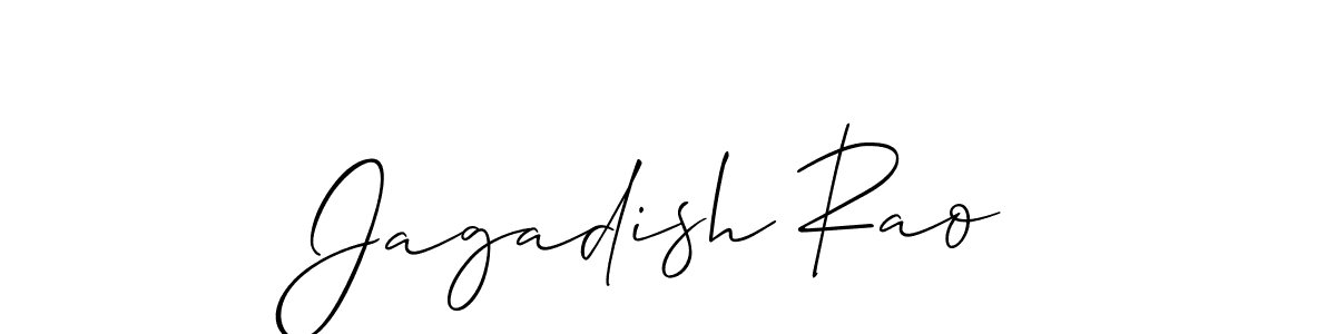 Create a beautiful signature design for name Jagadish Rao. With this signature (Allison_Script) fonts, you can make a handwritten signature for free. Jagadish Rao signature style 2 images and pictures png