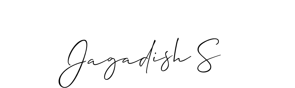 Make a beautiful signature design for name Jagadish S. With this signature (Allison_Script) style, you can create a handwritten signature for free. Jagadish S signature style 2 images and pictures png