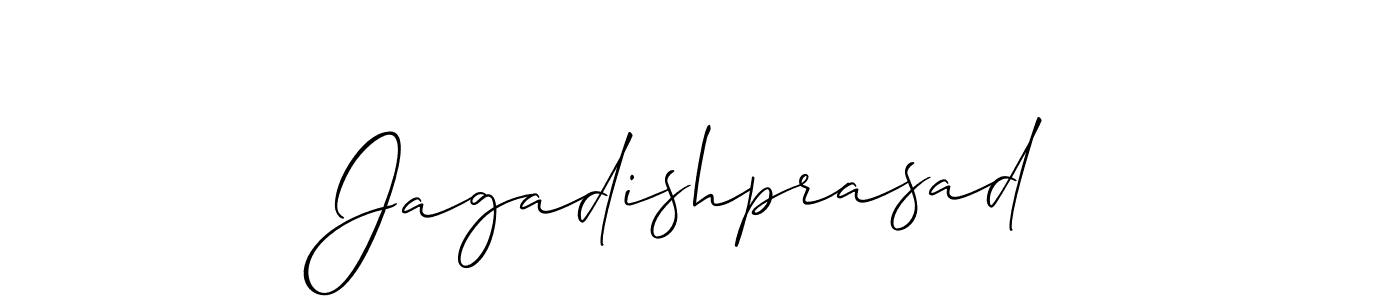 Use a signature maker to create a handwritten signature online. With this signature software, you can design (Allison_Script) your own signature for name Jagadishprasad. Jagadishprasad signature style 2 images and pictures png